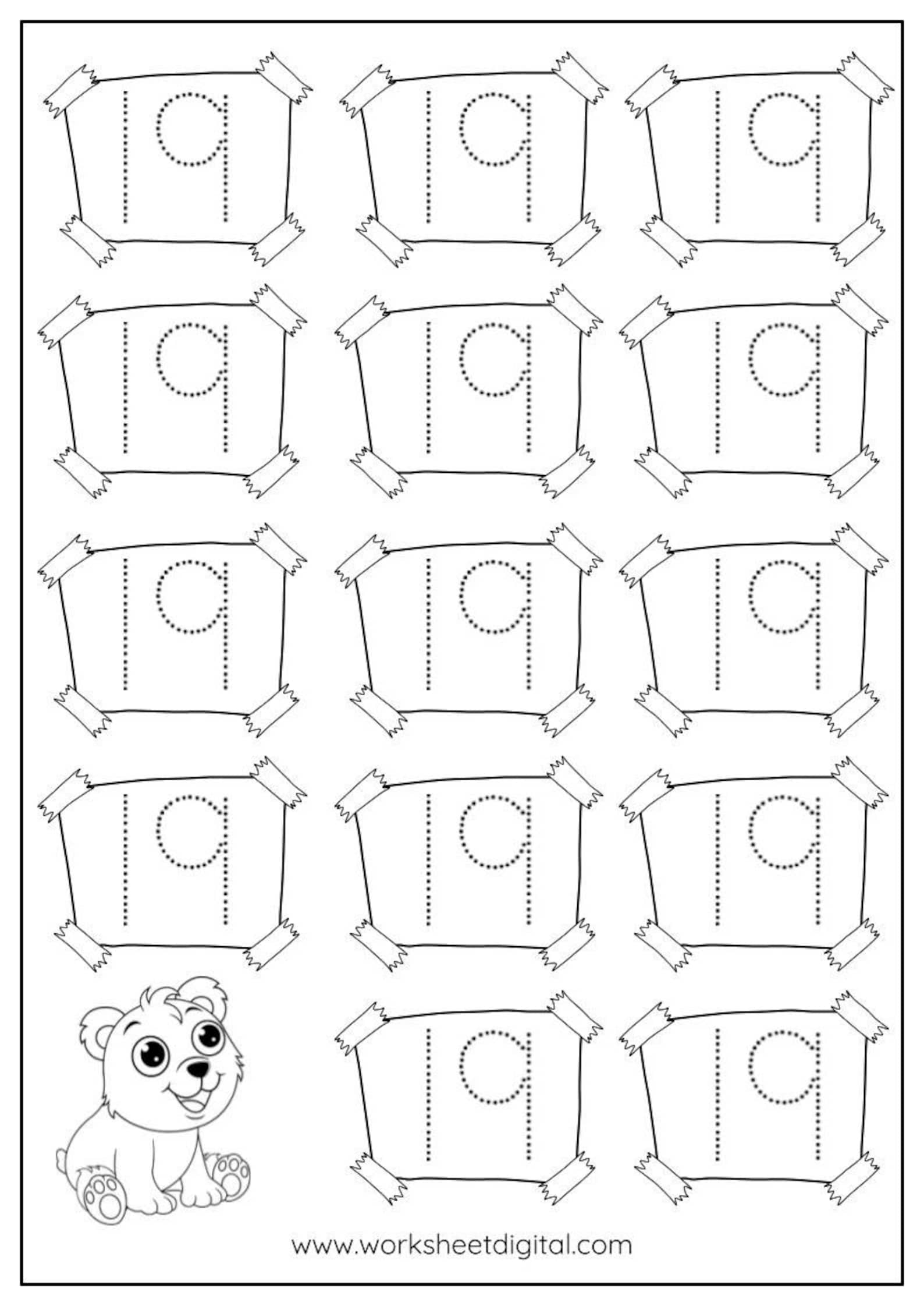 Number Tracing Practice, 1120 Tracing Worksheet, Preschool
