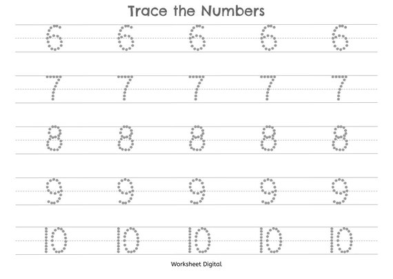 printable numbers 1 100 tracing worksheets for preschool etsy