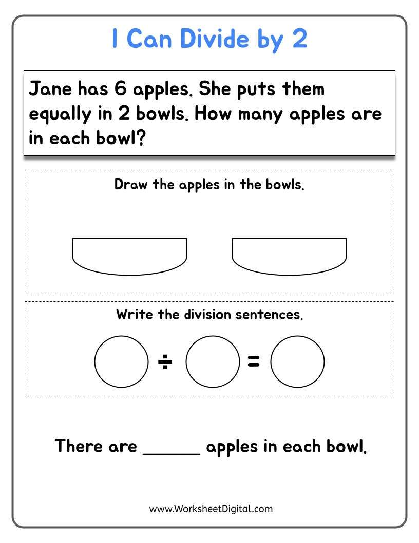 easy division worksheet ready for school divide in 2s math etsy