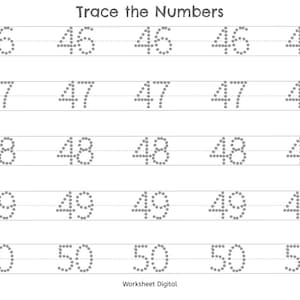 printable numbers 1 100 tracing worksheets for preschool
