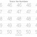 Printable Numbers 1-100 Tracing Worksheets for Preschool Kindergarten ...