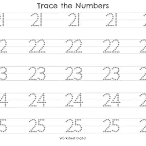 printable numbers 1 100 tracing worksheets for preschool