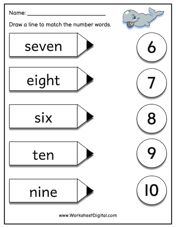 Number Names 1 to 30  1 to 30 Number Names and Worksheet