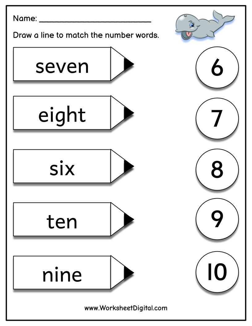 Numbers 7 and 8 puzzle game for kids / Printable number matching