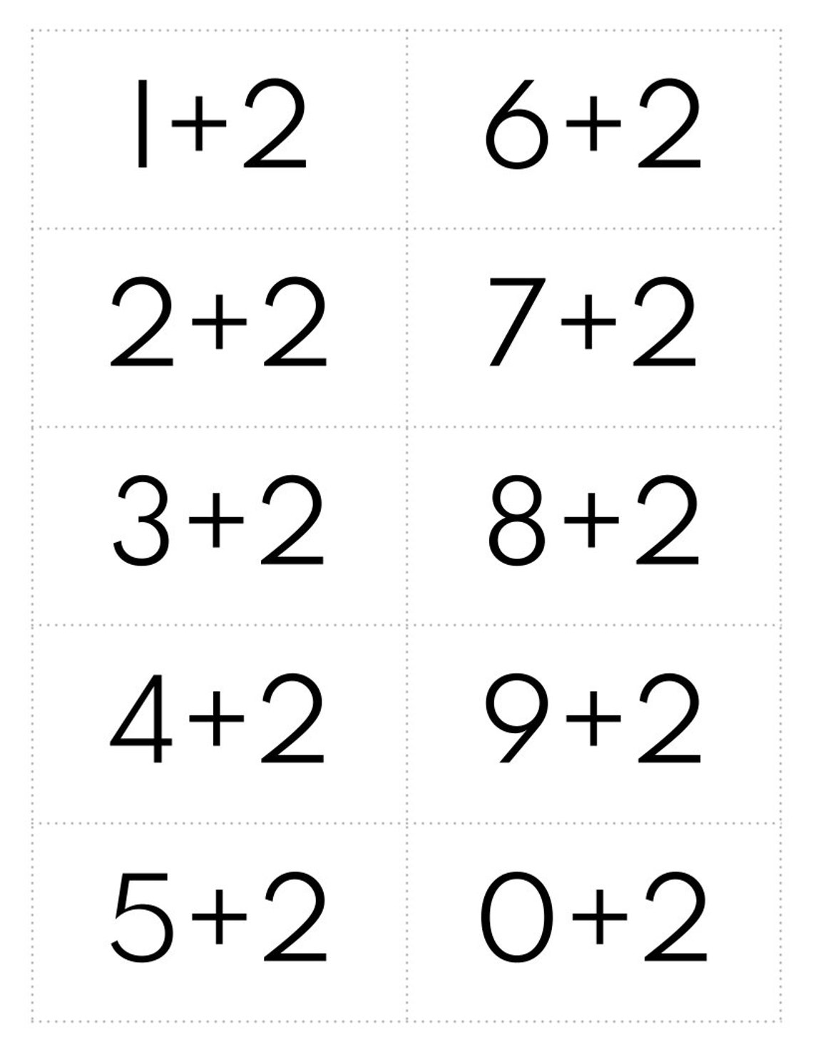 Flash Cards Additon Math Facts Printable Addition Number Etsy Canada