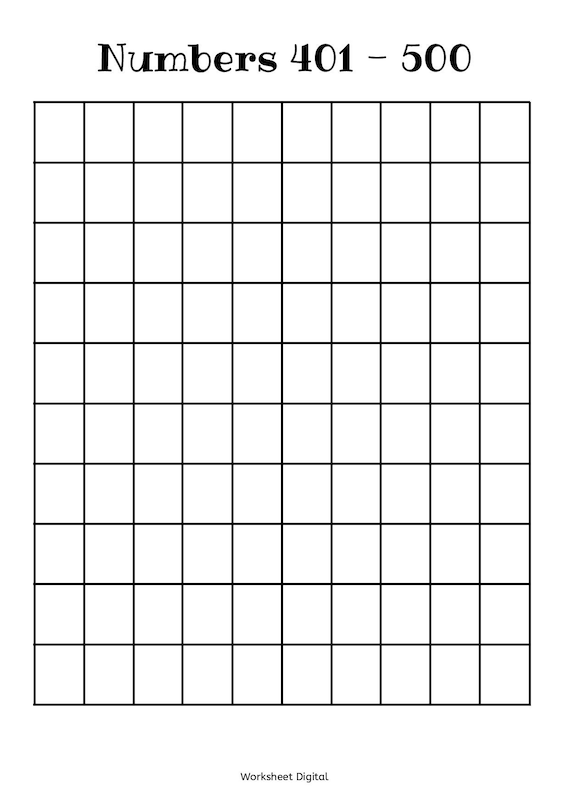 number charts 1 1000 printable black white homeschool etsy