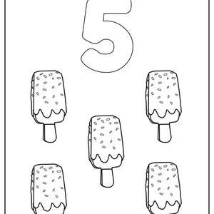 20 Printable Numbers 1-5 Counting, Tracing Worksheets for Preschool Kindergarten Homeschool Busy Book Handwriting Numbers and Counting image 9