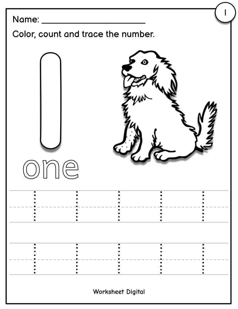printable numbers 1 10 tracing worksheets for preschool etsy