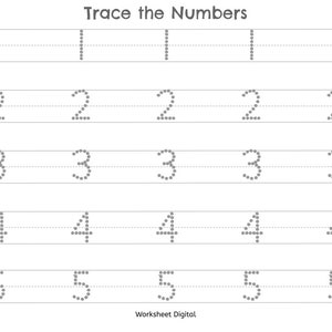 Printable Numbers 1-100 Tracing Worksheets for Preschool - Etsy