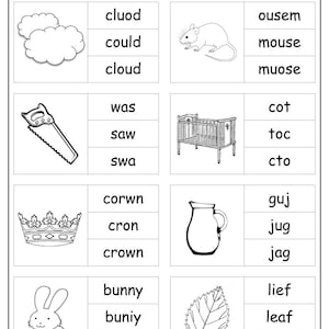 10 Printable Circle the Correct Word, Spelling for Kindergarten ...