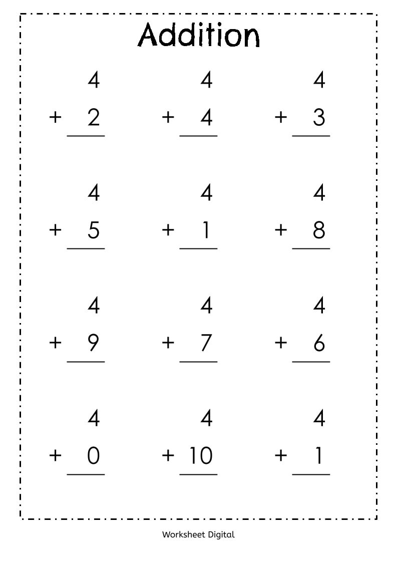 20 Printable Addition Worksheets Numbers 1-10 for Preschool - Etsy Israel 20-printable-addition-worksheets-numbers-1-10-for-preschool-etsy-israel