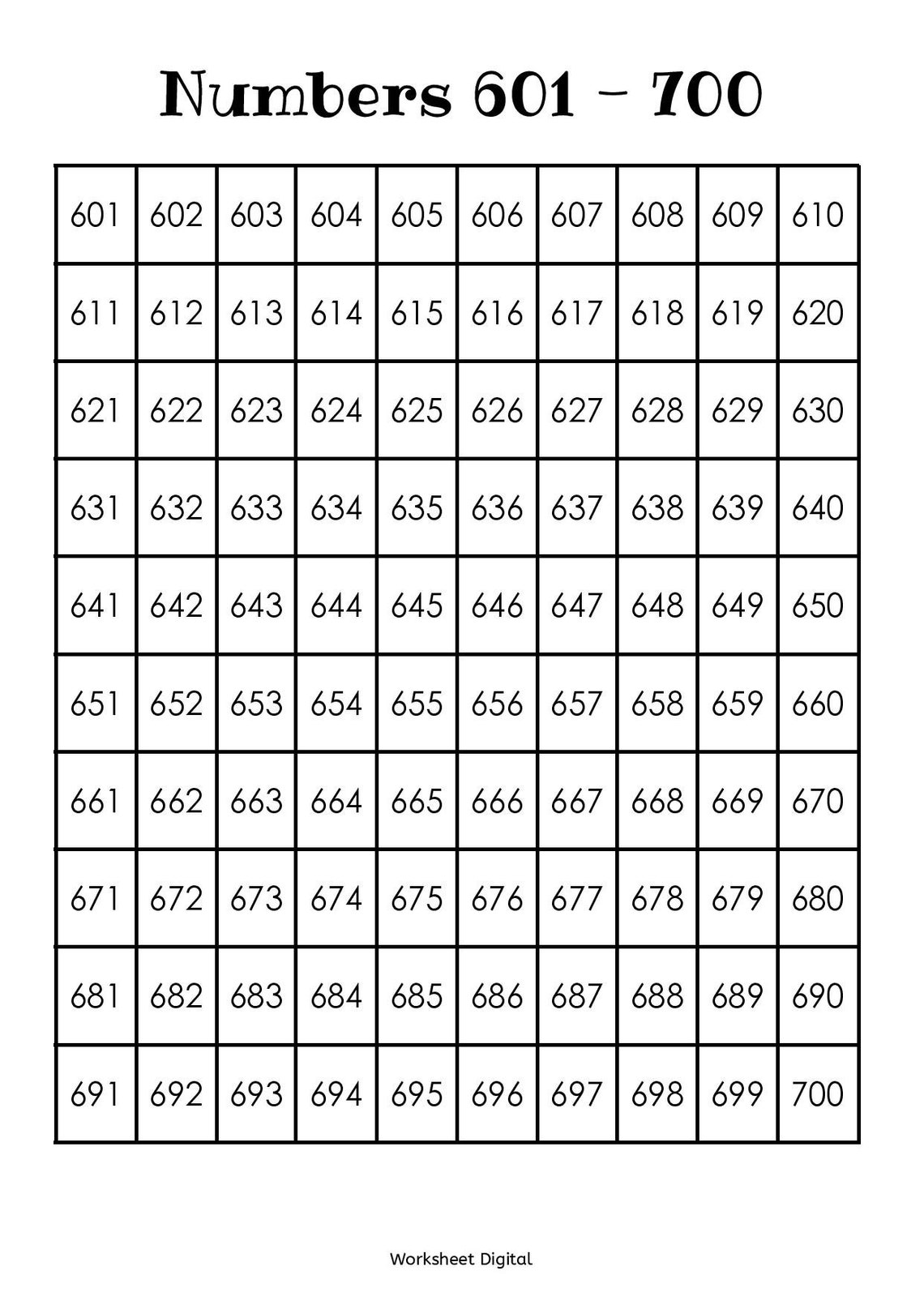 number charts 1 1000 printable black white homeschool etsy