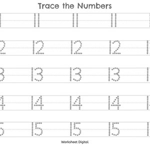 Printable Numbers 1-100 Tracing Worksheets for Preschool Kindergarten ...