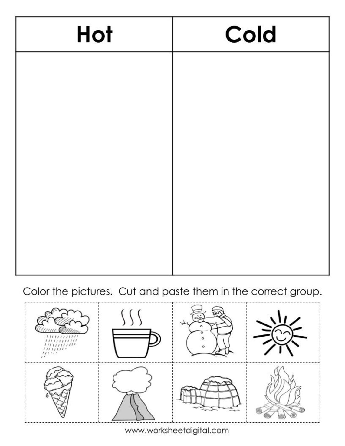 Science Worksheets Sorting Worksheets Kindergarten Primary Etsy