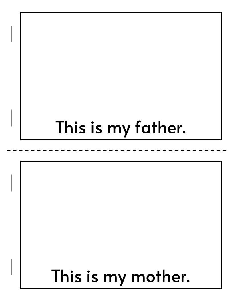 My Family Printable Booklet- Preschool and Kindergarten, Mini Booklet ...
