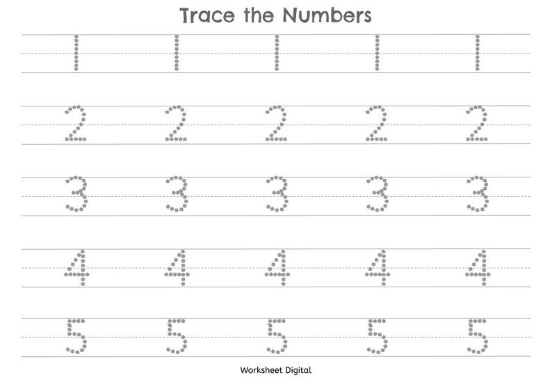 Printable Numbers 1-100 Tracing Worksheets for Preschool Kindergarten ...