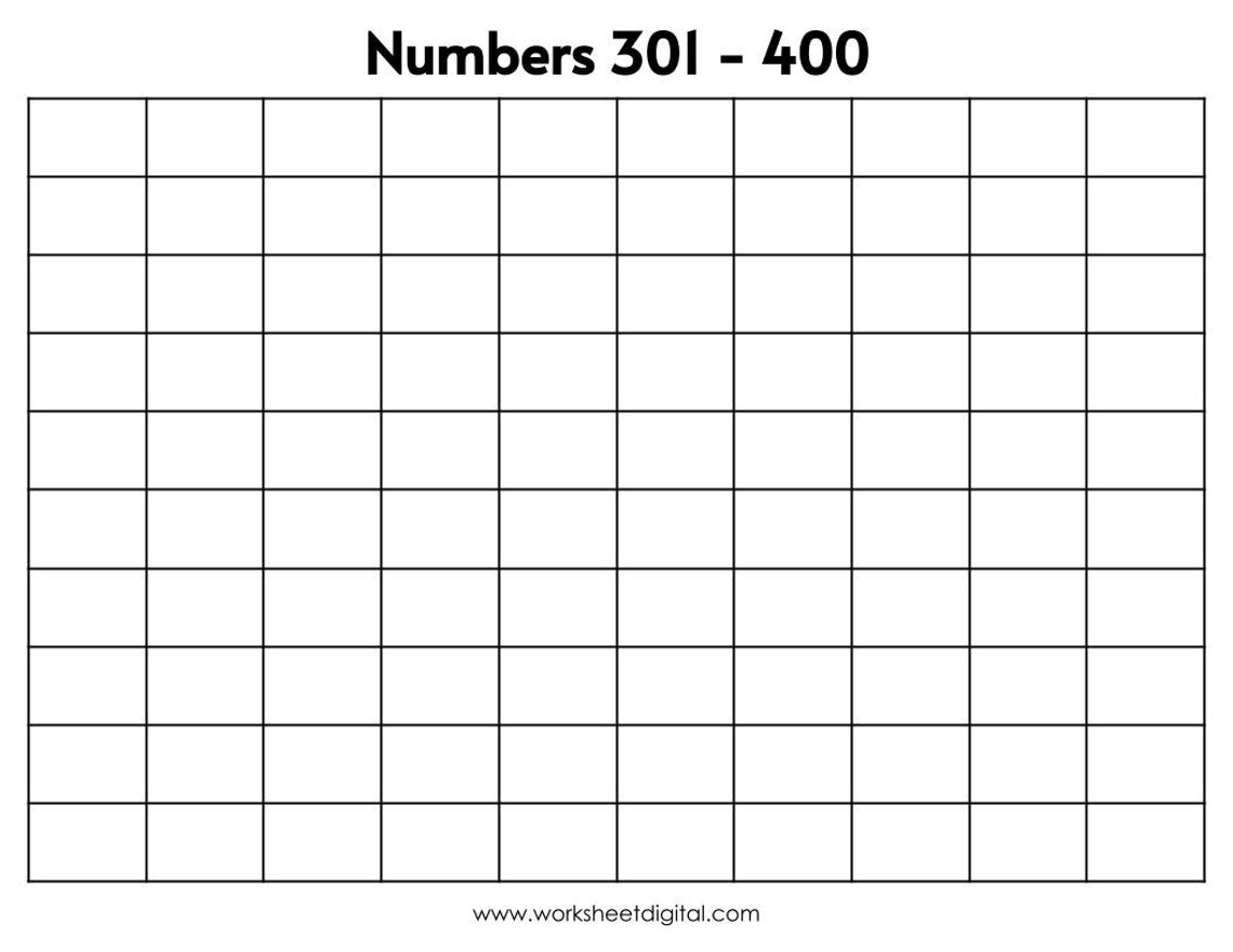 Number Charts 1 1000, Counting to 1000, Printable Black & White