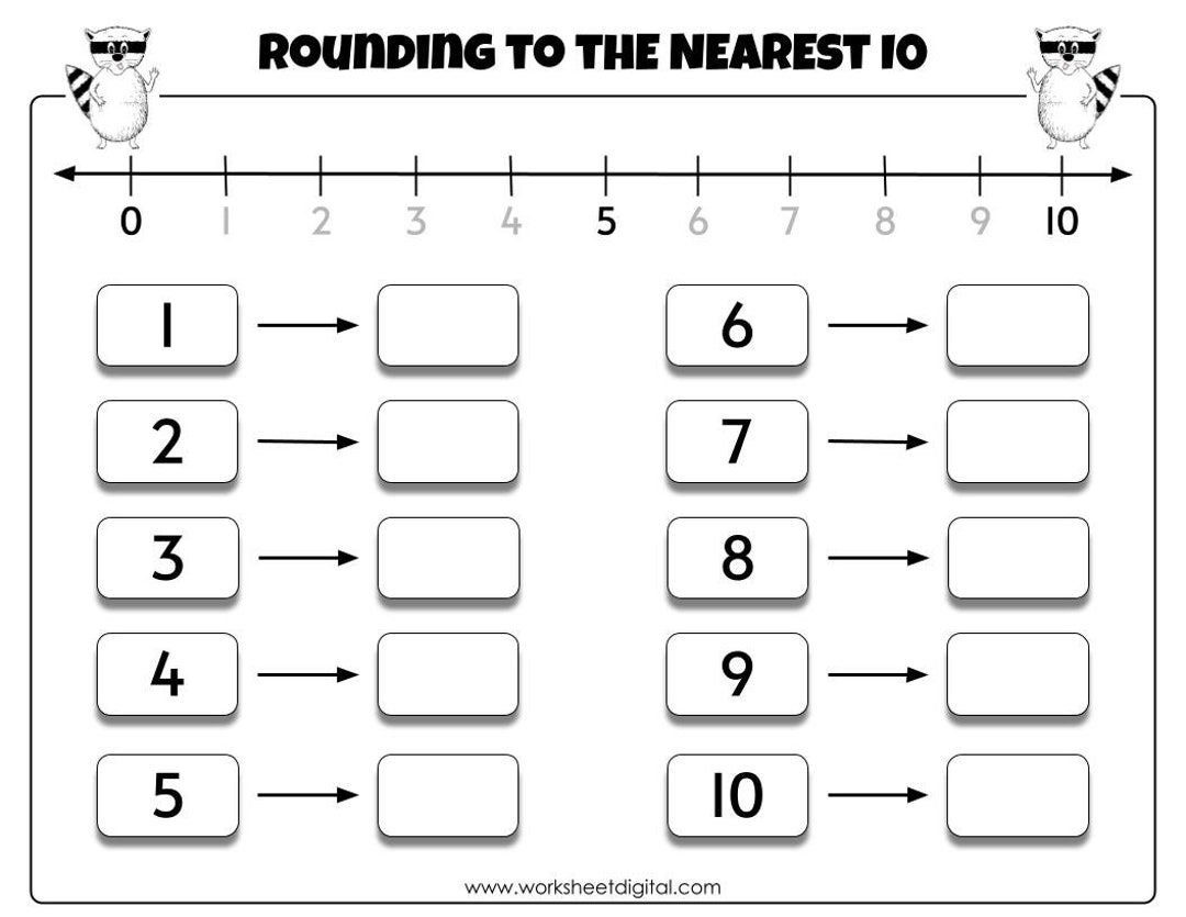 Rounding to the Nearest 10 and 100 Review Worksheets