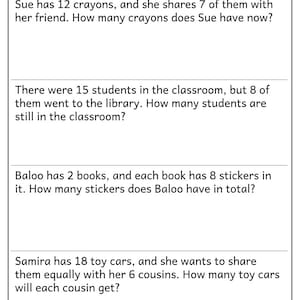 One Step Word Problems All Operations PDF, Word Problems Worksheet for ...