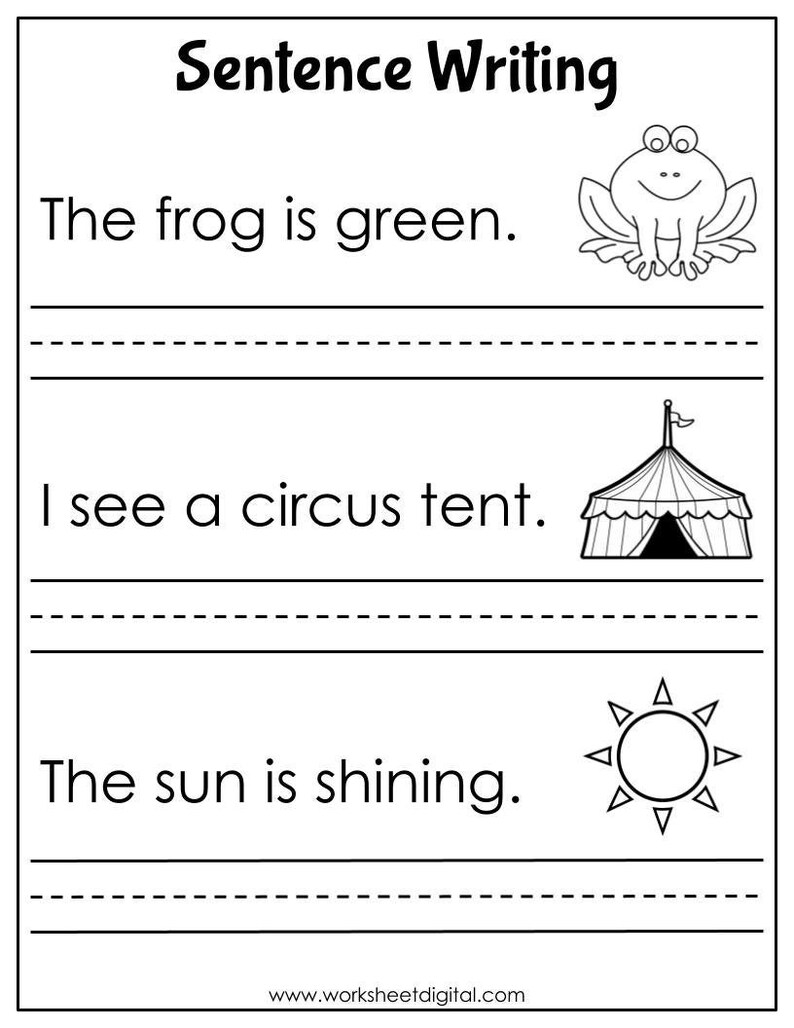 Practice Writing Sentences Worksheets