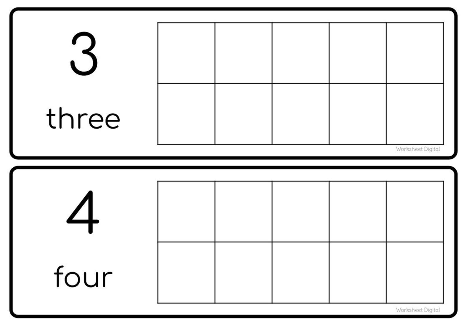 10 Printable Penguin Ten Frames 1 to 10 With Penguins and Blank Ten ...
