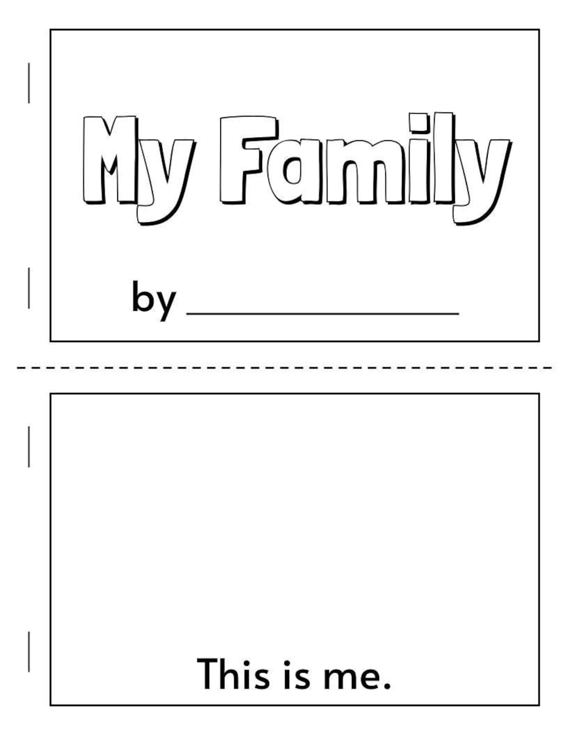 My Family Printable Booklet- Preschool and Kindergarten, Mini Booklet ...