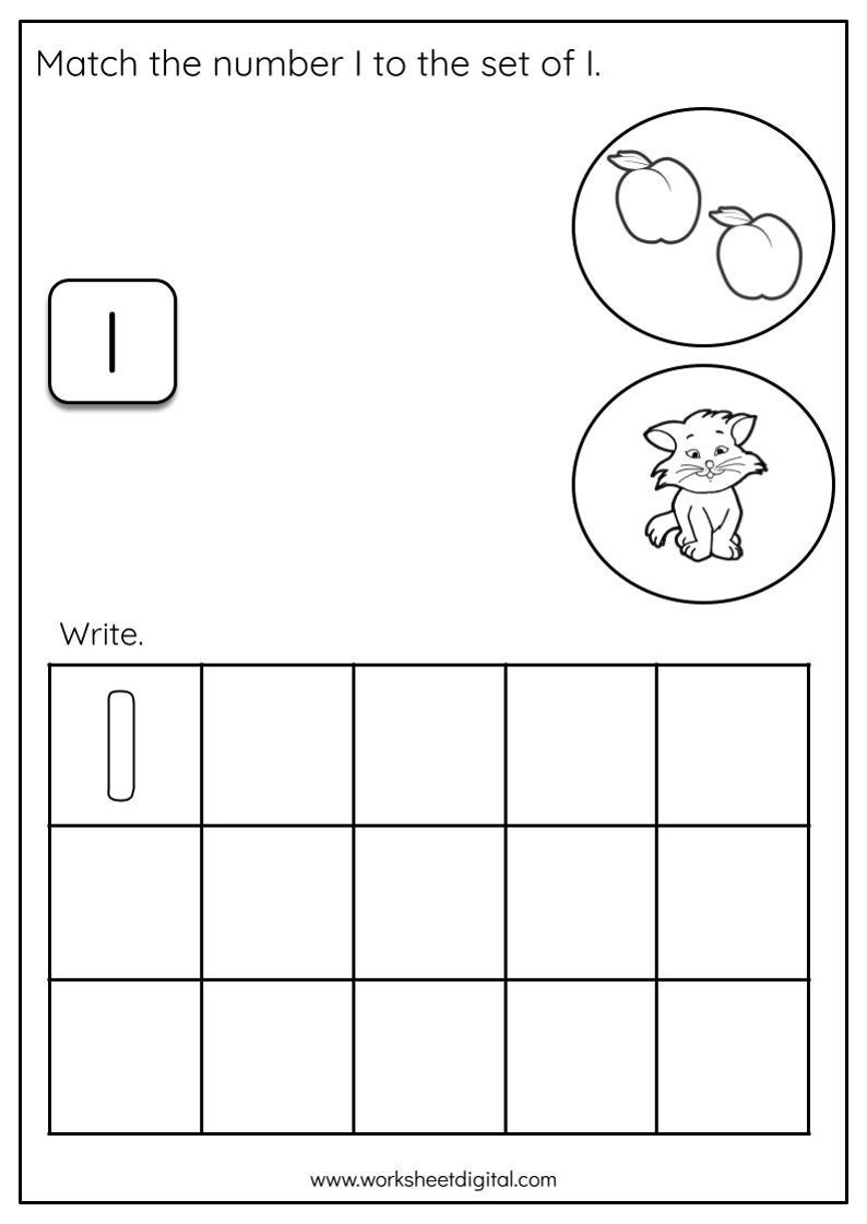 20 Printable Numbers 1-5 Counting, Tracing Worksheets for Preschool Kindergarten Homeschool Busy Book Handwriting Numbers and Counting image 7