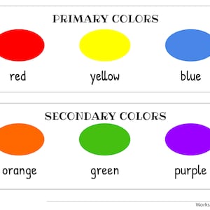 Mixing Colors Worksheet, Primary Color Mixing Worksheet, Digital ...