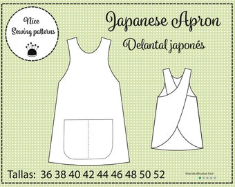 apron pattern PDF/ 8/24 36/52 - Etsy España