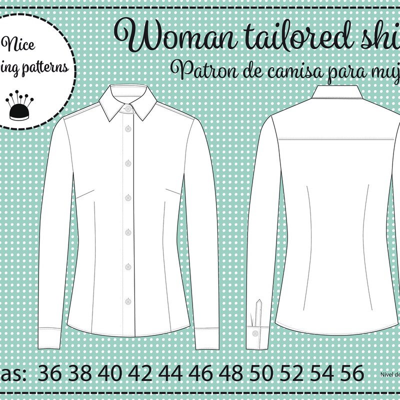 Female Shirt Basic Pattern Womens Shirt Pattern - Etsy