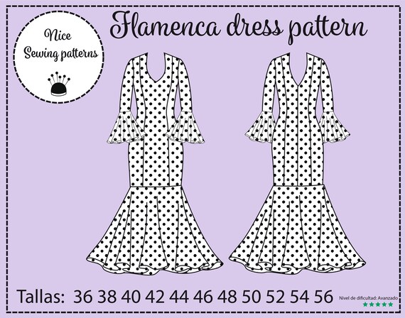 patronesmujer.com - 💕💕Precioso💕💕 #Nuevo #Conjunto #Flamenco #Mujer ✓  Patrón multitalla de la 36 a la 50. ✓ Tutorial en vídeo para realizarlo en:   Mas información en