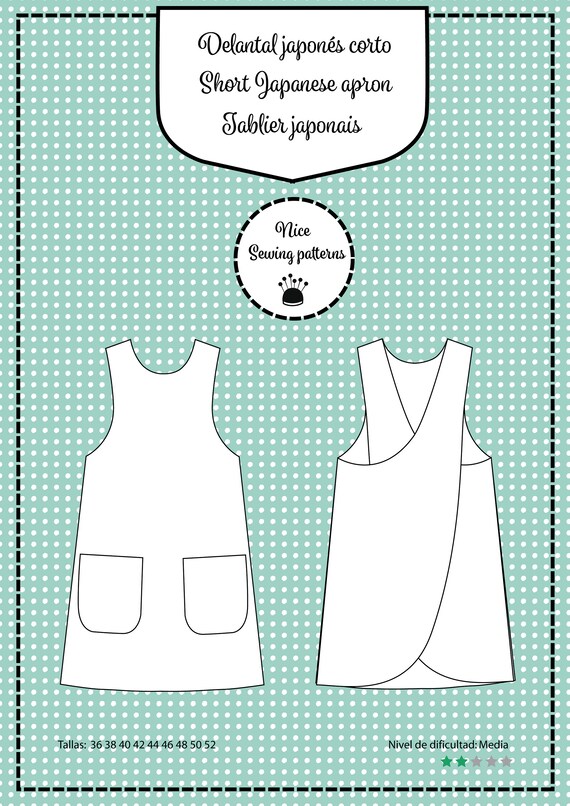 Patron Delantal Japones Pdf Tutorial And Instructions Etsy Patron Delantal Japones Pdf Tutorial And Instructions Etsy