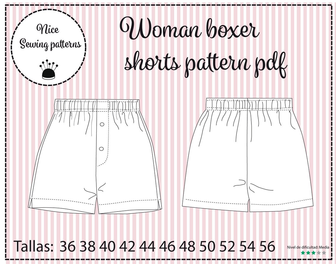 Women Boxer Shorts Pattern and Tutorial PDF Download/patron De Etsy