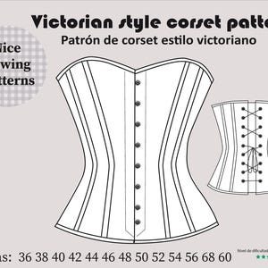 Corset Victoria, downloadable pattern in pdf 36/60