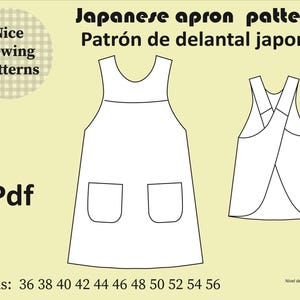 JAPANESE APRON PATTERN pdf, crafter apron pattern, Japanese apron pattern