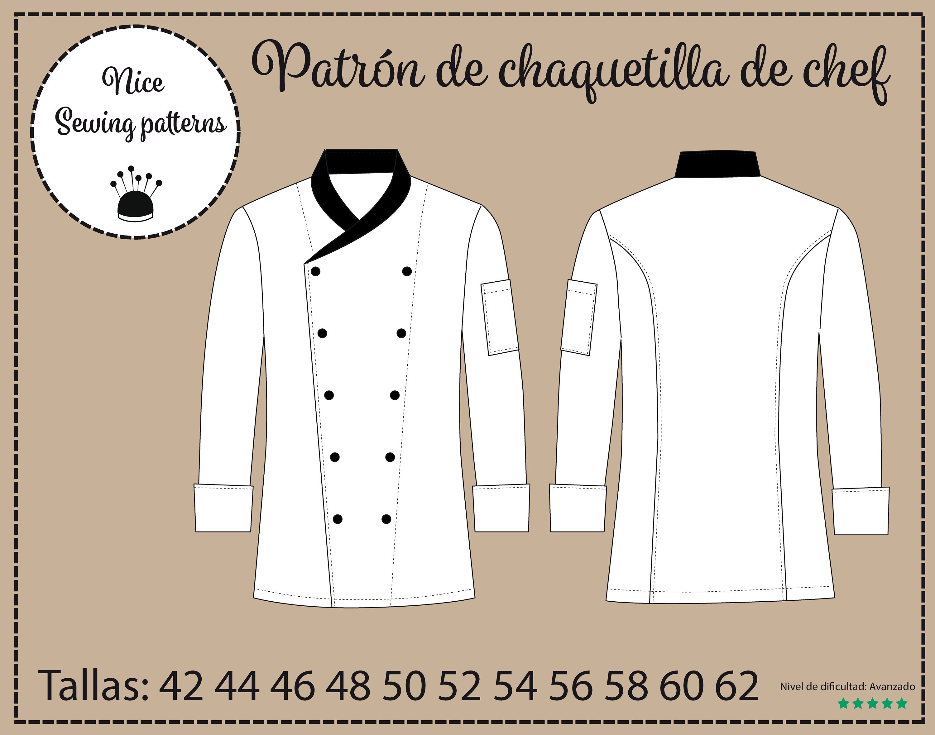 Chef Jacket Pattern Pdf / Chef Jacket Pattern for Men/ WITH - Etsy