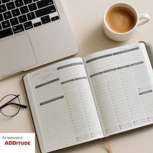 ADHS Kalender 2026 | Exekutivfunktionsplaner für Erwachsene | Täglich Wöchentlich Monatlich | Brain Dump Notizbuch | Zeitblockierung | ADHS Geschenk