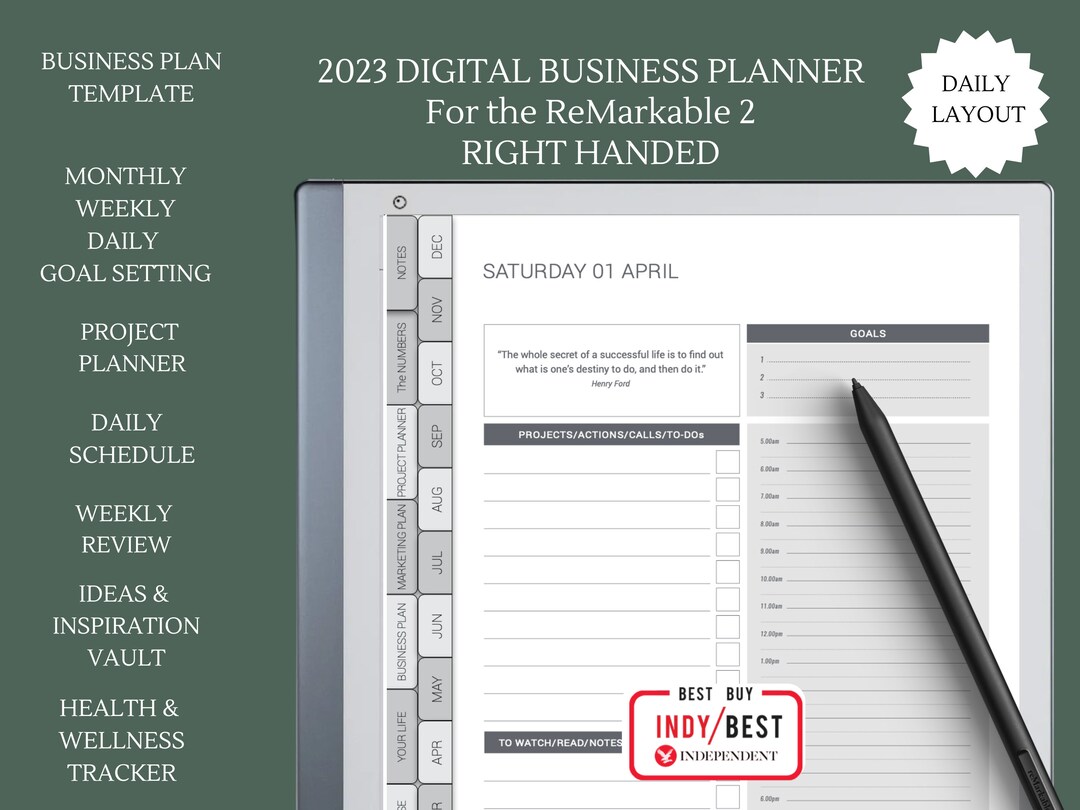 2024 Remarkable 2 Business Planner RIGHT HANDED 20243 Remarkable Daily