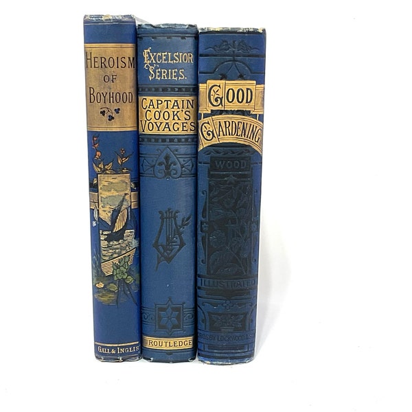 Trio of Very Decorative Antique Books