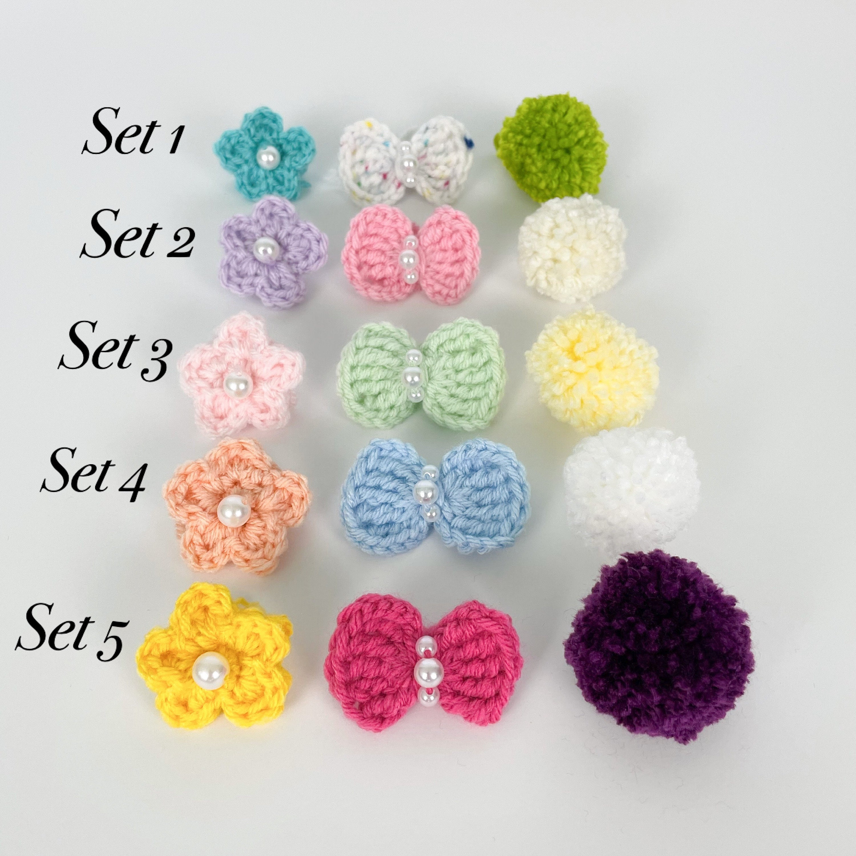 3 Pack Crochet Hair Tie, Crochet Hair Accessory, Crochet Hair Elastic ...