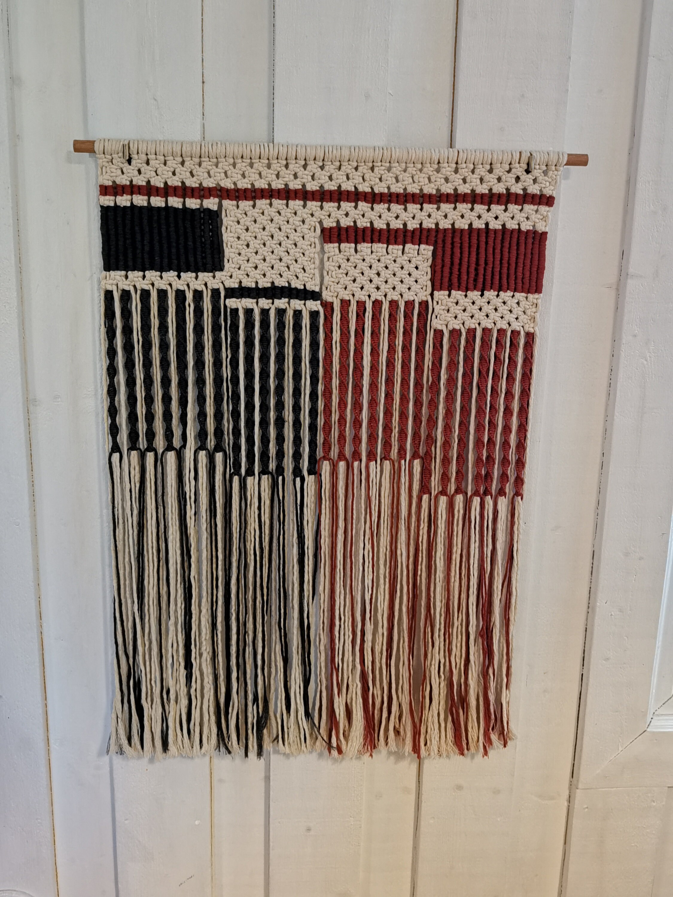 Tenture Murale Suspendue, Tapisserie en Macramé, Décoration Murale, Tissage Mural d'intérieur, Tête 