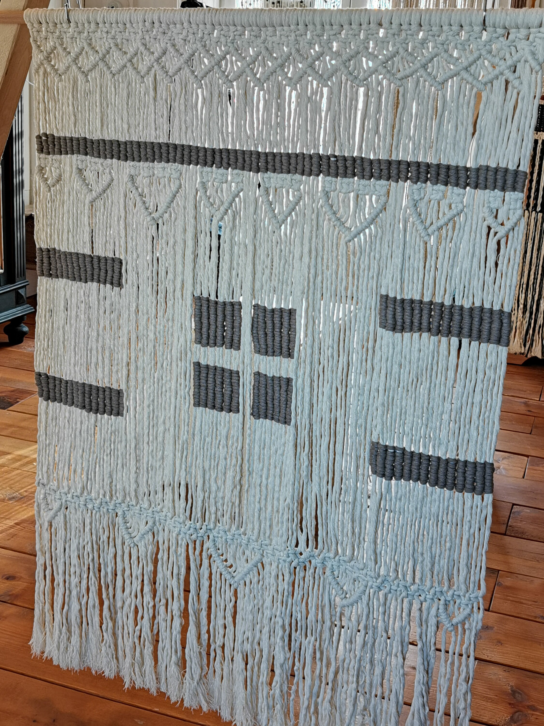 Tenture Murale Suspendue, Tapisserie en Macramé, Décoration Murale, Tissage Mural d'intérieur, Tête 