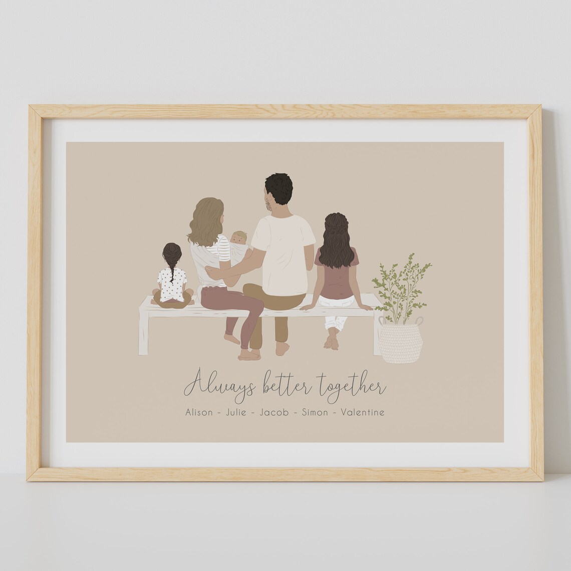 Affiche "Portrait de famille" - Affiche famille personnalisée ...