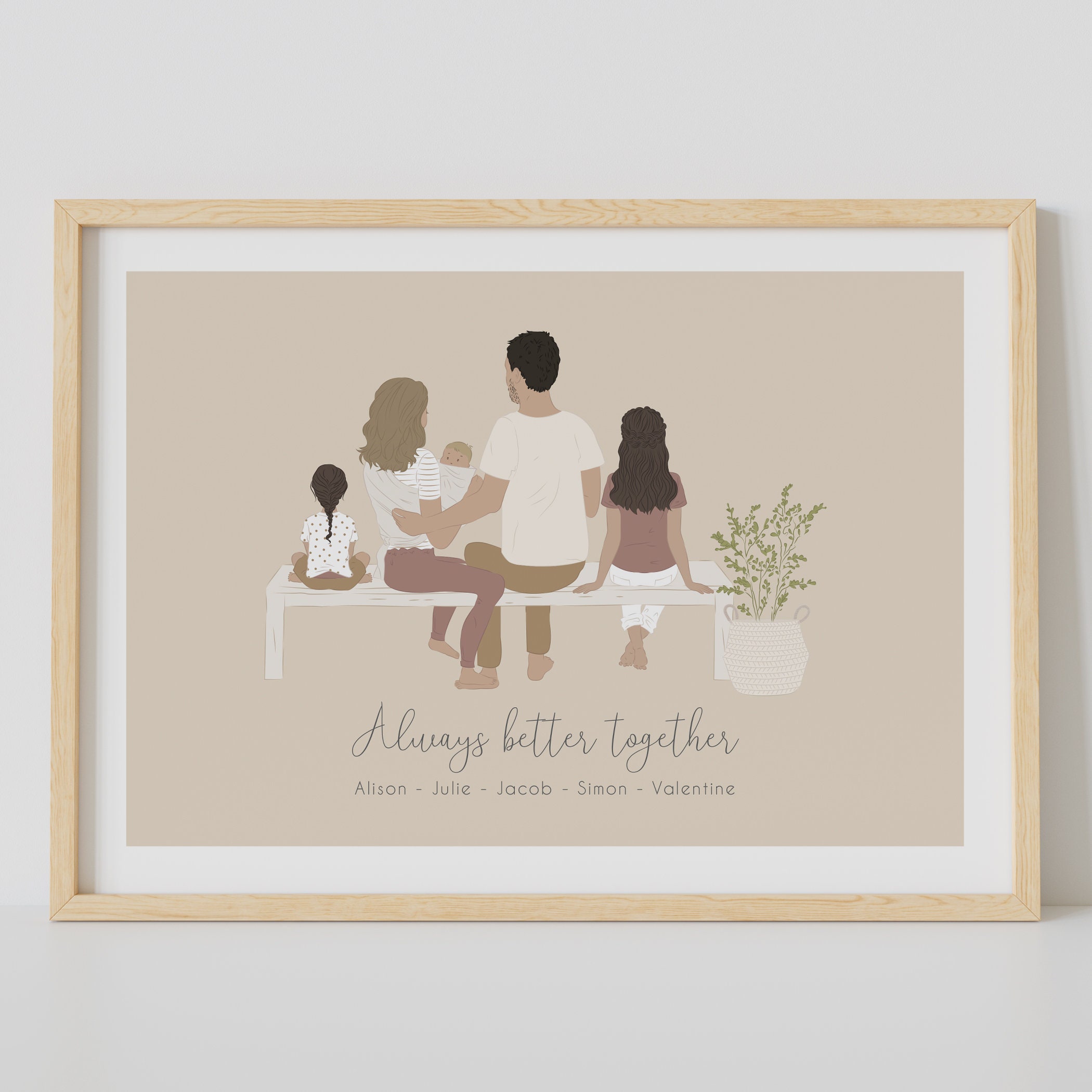"family Portrait" Poster - Personalized Family Poster - Customizable ...