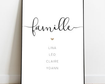 Personalized family poster, family personalization, Custom family poster, personalisierte Familie, grandmother's day