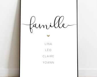 Personalized family poster, family personalization, Custom family poster, personalized family, Grandmothers' Day