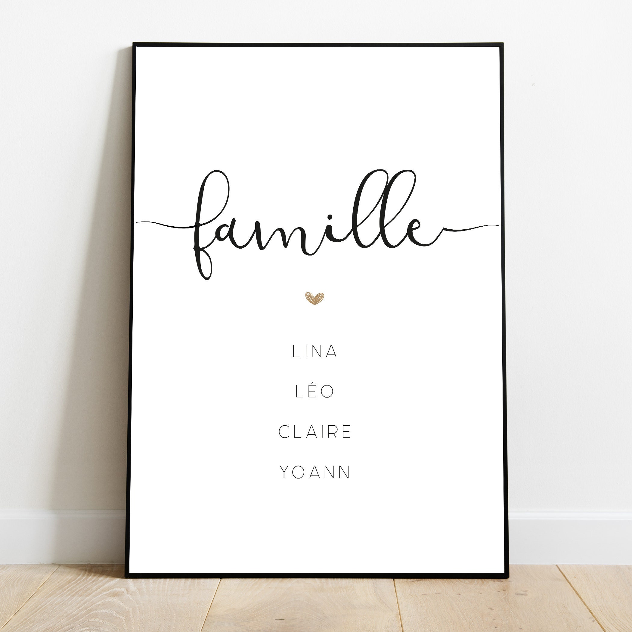 Affiche Personnalisée Famille, Personnalisation Custom Family Poster, Personalisierte Familie, Fête 