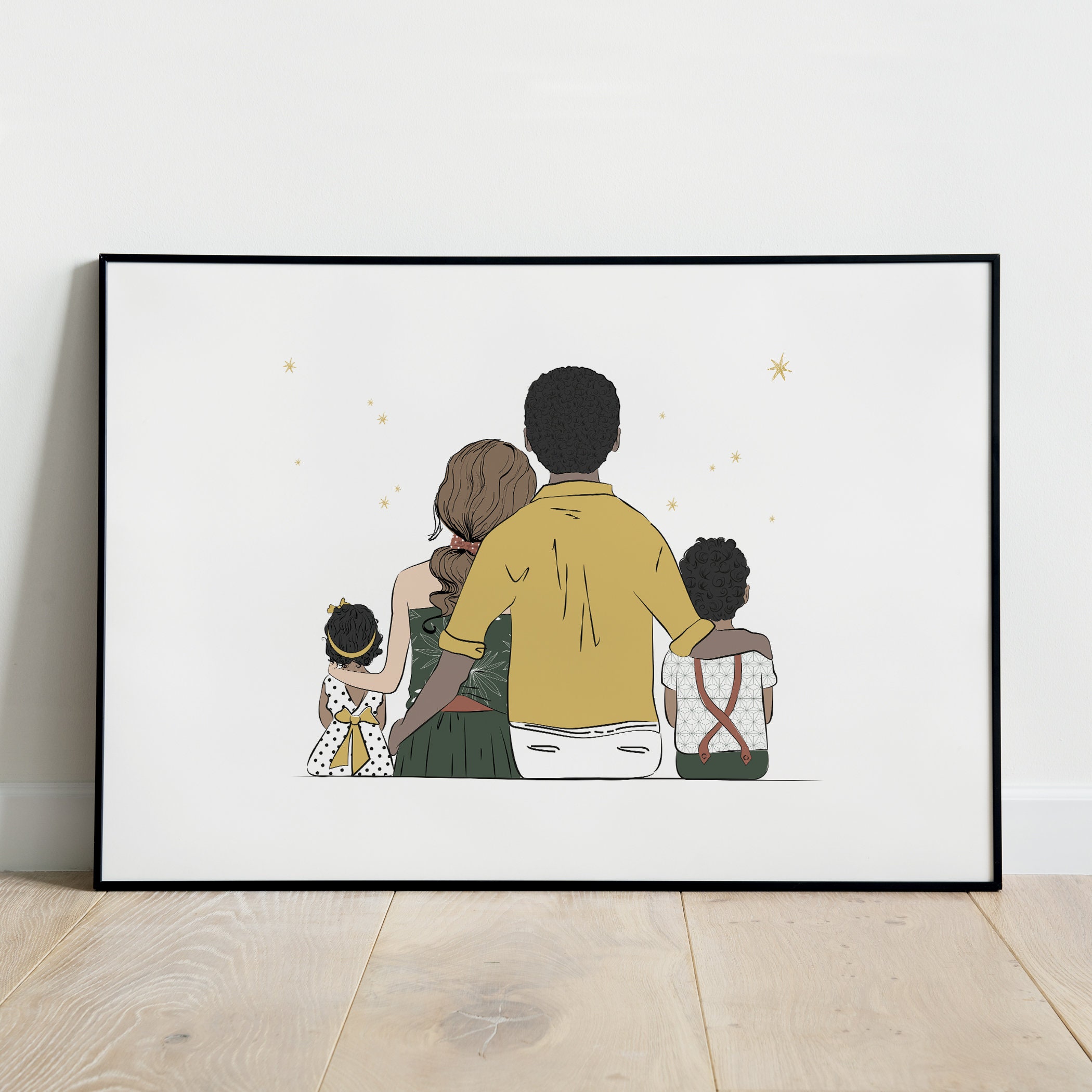 Affiche Personnalisée Famille, Décoration Chambre Bébé/Enfant, Cadeau Personnalisé Naissance, Custom