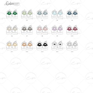 May include: A set of 15 pairs of white sneakers with different colored accents. The sneakers are numbered 51 through 515.