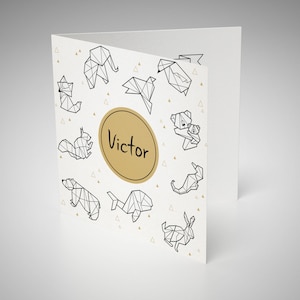 Faire-part de naissance par lot - Sweet Origami (à partir de 0,97 eur/unité)